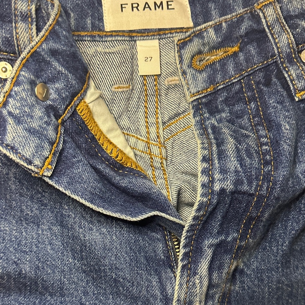 Frame Denim Distressed Blue Jeans